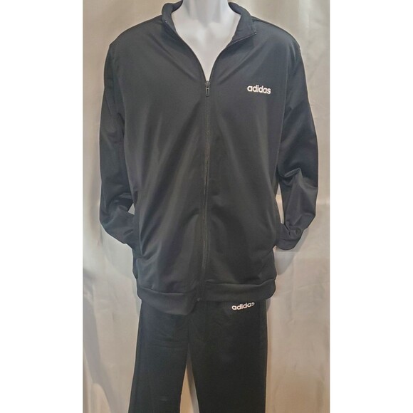Adidas Black Track Suit NWT - Jacket & Pants Set, Lightweight Athletic Wear 0039 - Picture 4 of 7